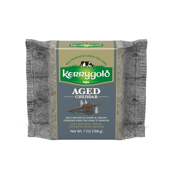 Specialty Cheeses Kerrygold Grass-Fed Aged Irish Cheddar, hero