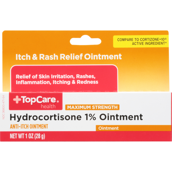 First Aid TopCare Ointment, Hydrocortisone 1%, Maximum Strength hero