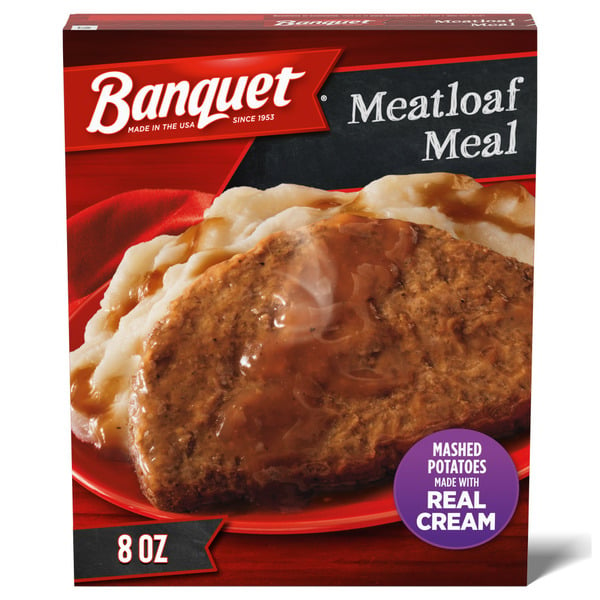 Frozen Foods Banquet Meatloaf and Mashed Potatoes, Frozen Meal hero