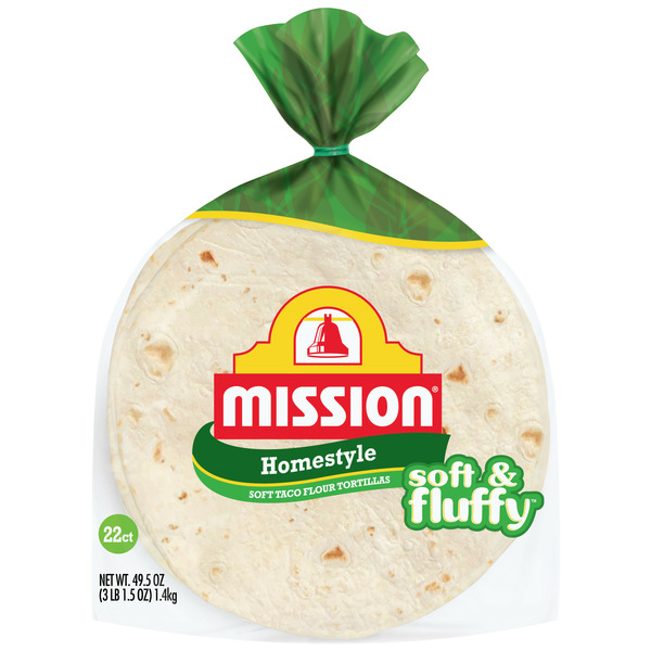 Tortillas & Flat Bread Mission Homestyle Soft Taco Flour Tortillas hero