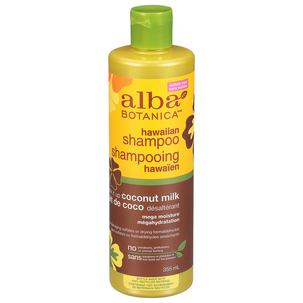 Hair Care Alba Botanica Shampoo, Coconut Milk, Hawaiian hero