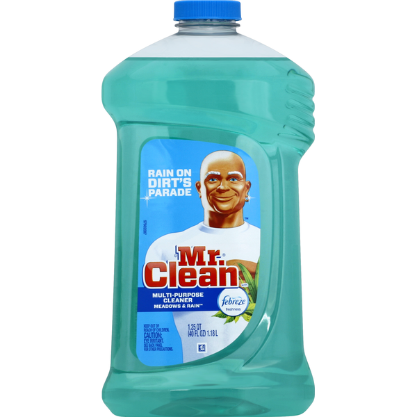 Cleaning Products Mr. Clean Clean Liquid All Purpose Cleaner with Febreze Meadows and Rain, Surface Care hero