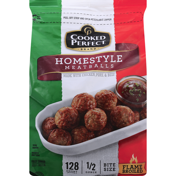 Prepared Meals Cooked Perfect Homestyle Bite Size Meatballs hero