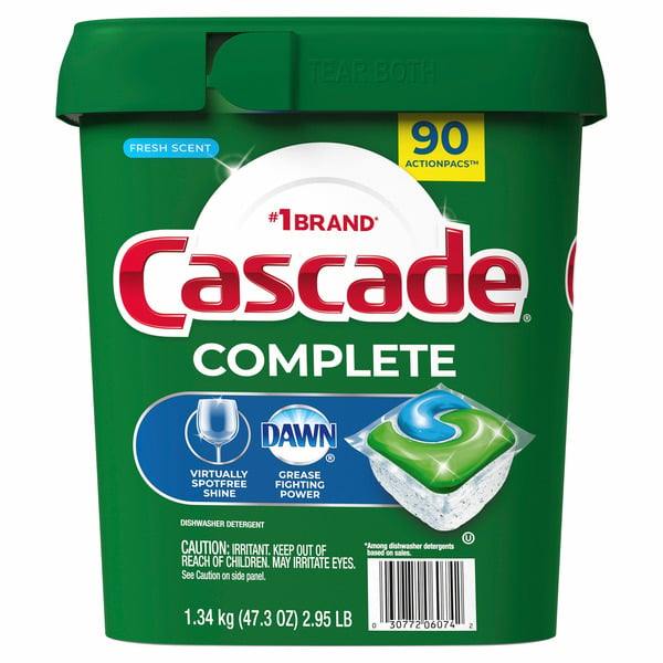 Dish Detergents Cascade Complete Action Pacs, 90 ct hero