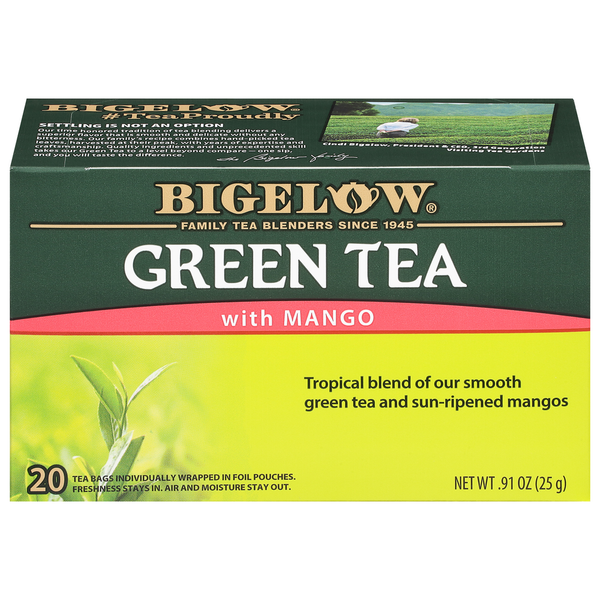 Tea Bigelow Green Tea with Mango Green Tea Bags hero