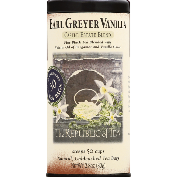 Tea The Republic of Tea Black Tea, Earl Greyer Vanilla, Bags hero