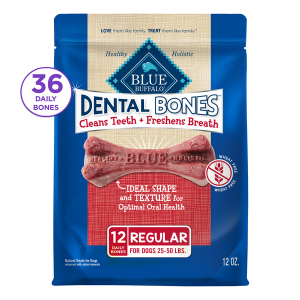 Dog Food & Care Blue Buffalo Dental Bones Natural Adult Dental Chew Dog Treats, Regular hero