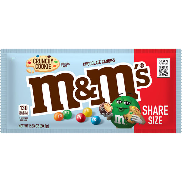 Candy & Chocolate M&M's Crunchy Cookie Milk Chocolate Candy Share Size hero