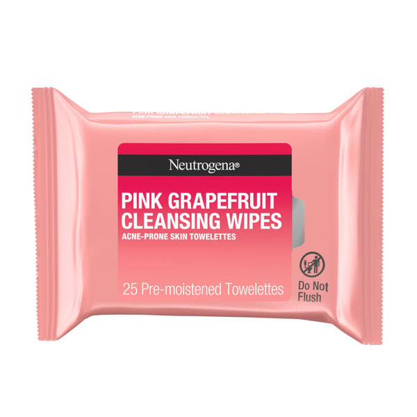 Facial Care Neutrogena Oil-Free Facial Cleansing Wipes, Pink Grapefruit hero