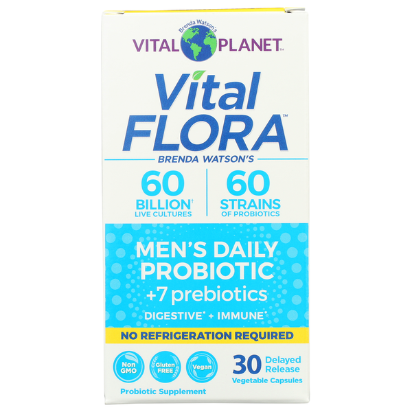 Dietary Supplements Vital Planet 60B/60 Strain, Men's Daily Probioitc, 30Ct Shelf Stable hero