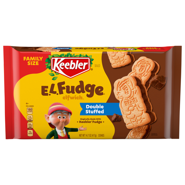 Cookies & Cakes Keebler Cookies, Double Stuffed, Family Size hero