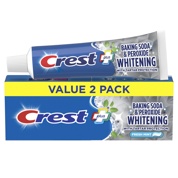 Oral Hygiene Crest Cavity & Tartar Protection Toothpaste, Whitening Baking Soda & Peroxide hero