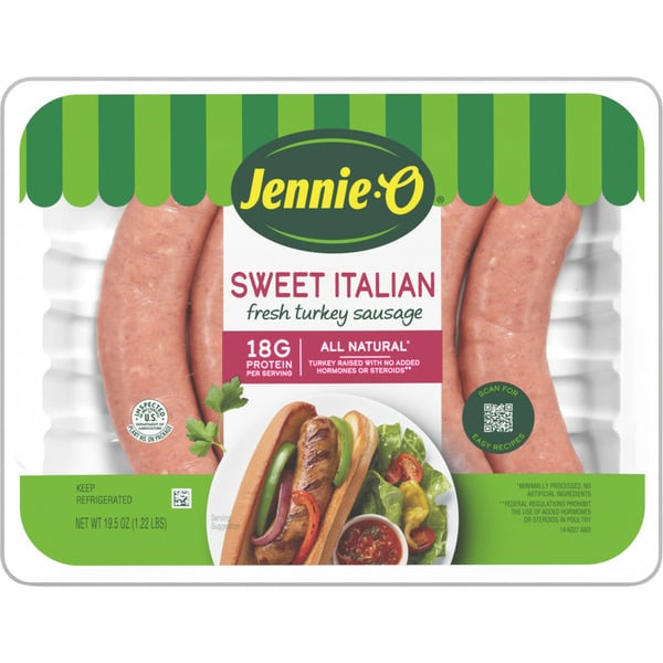 Hot Dogs, Bacon & Sausage Jennie-o Turkey Store Sweet Italian Turkey Sausage Link  - 1.22 Lb. hero