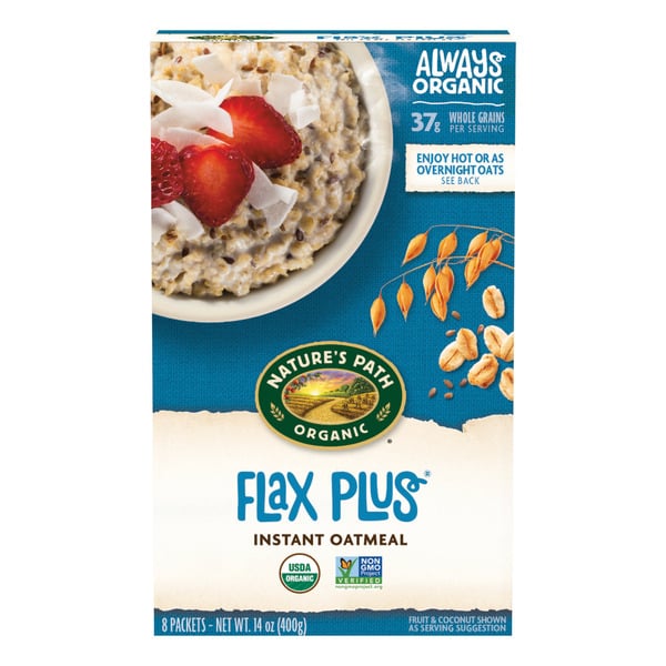 Hot Cereal & Pancake Mixes Nature's Path Organic Hot Oatmeal Flax Plus hero