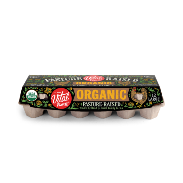 Eggs Vital Farms Organic Pasture Raised Large Grade A Eggs hero