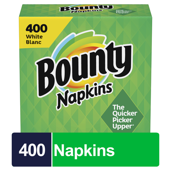 Paper Goods and Plastic Bounty Paper Napkins, White hero