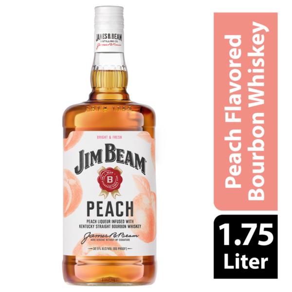 North American Whiskey Jim Beam Peach Bourbon Whiskey hero