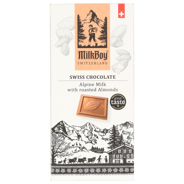 Milkboy Switzerland Alpine Milk Chocolate With Almonds hero