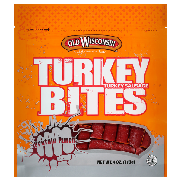 Popcorn & Jerky Old Wisconsin Turkey Bites hero