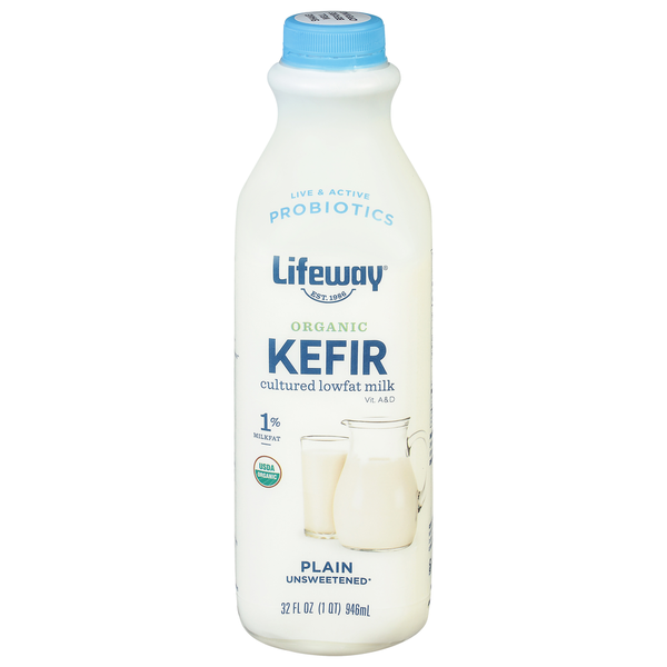 Milk Lifeway Kefir, Organic, Unsweetened, Plain hero