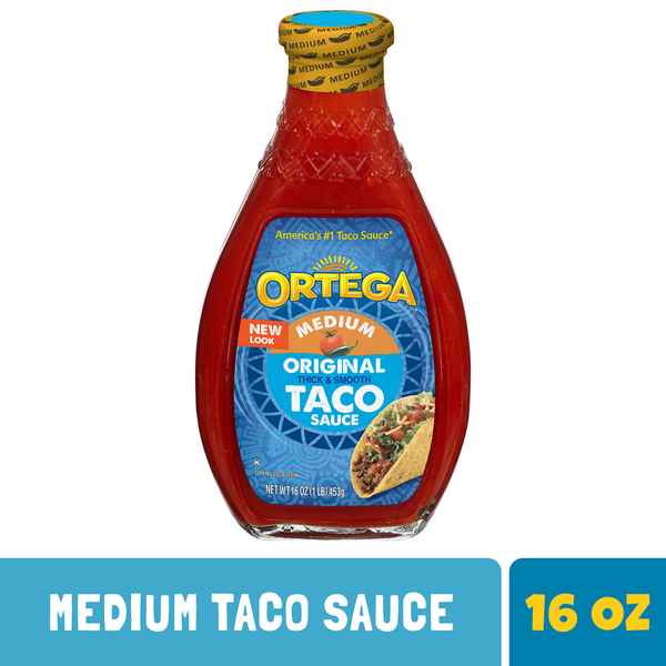 Mexican/Hispanic/Latino Foods Ortega Original Thick and Smooth Medium Taco Sauce, Kosher hero