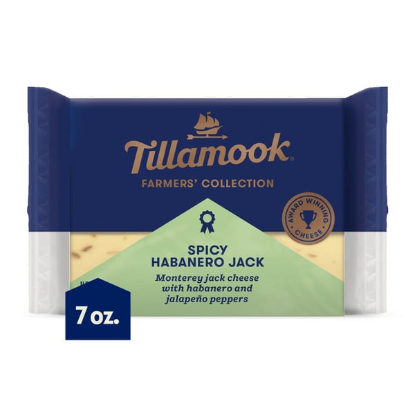 Packaged Cheese Tillamook Farmers' Collection Spicy Habanero Jack Cheese Block hero