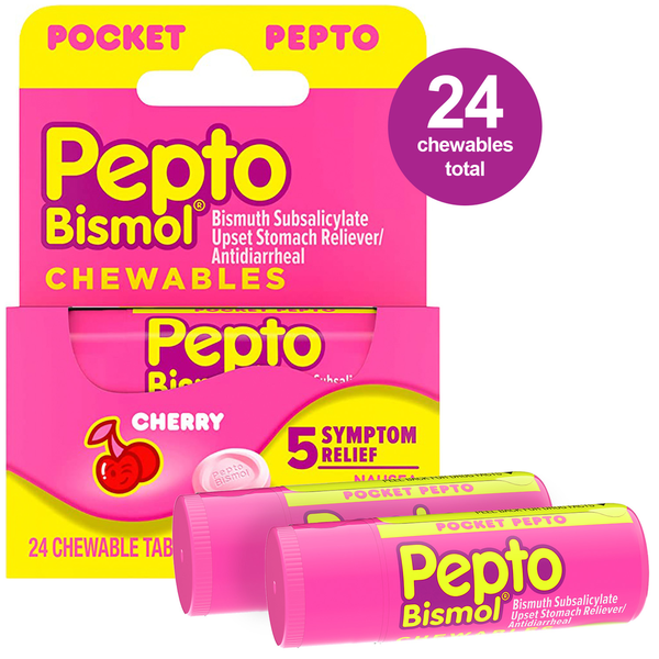 Digestion Pepto-Bismol Cherry Chewables for Fast Relief hero