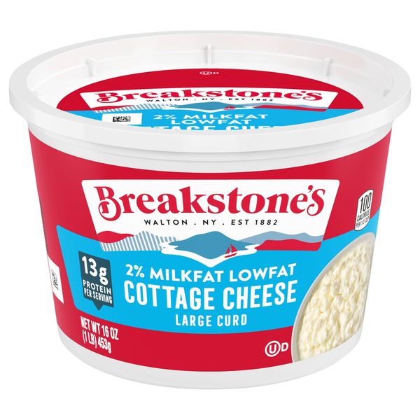 Other Creams & Cheeses Breakstone's Large Curd 2% Milkfat Minimum Cottage Cheese hero