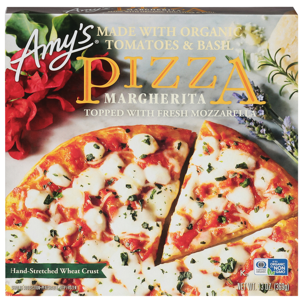 Frozen Pizza Amy's Kitchen Margherita Pizza hero