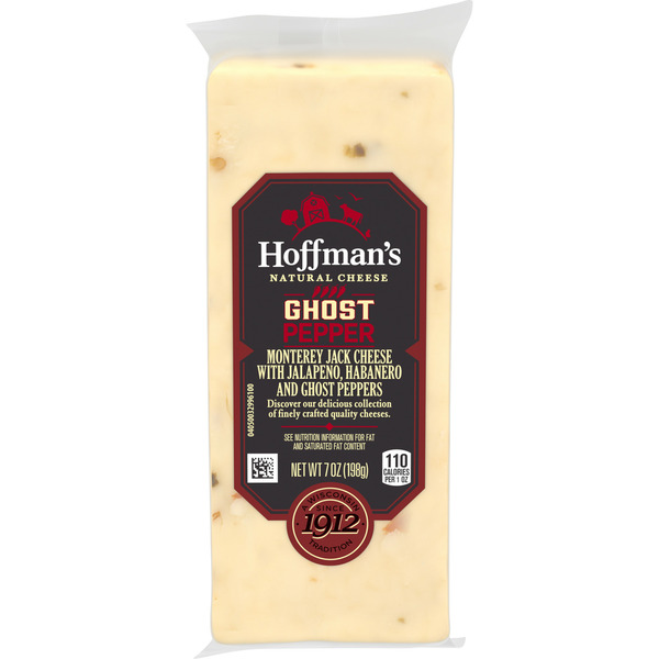 Packaged Cheese HOFFMAN’S Ghost Pepper Monterey Jack Cheese with Jalapeno, Habanero & Ghost Peppers hero