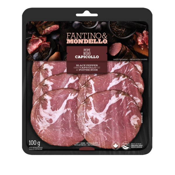 Packaged Meat Fantino & Mondello Pepe Nero Sliced Capicollo hero