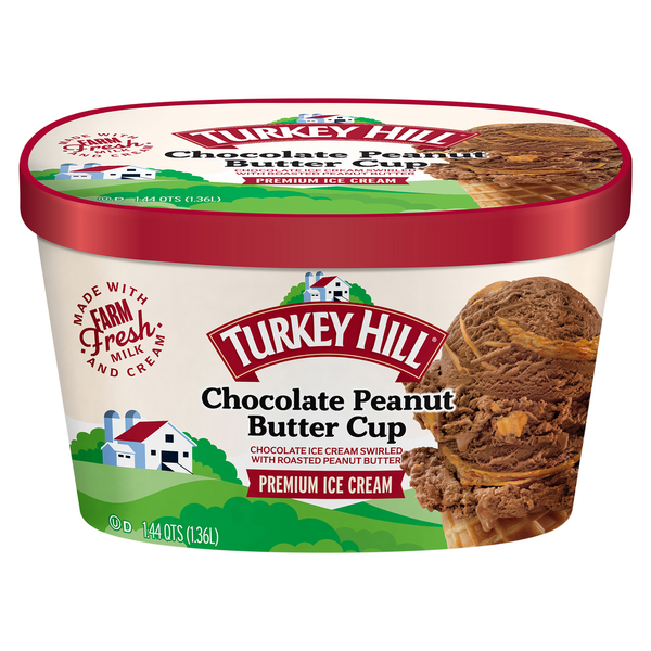 Ice Cream & Ice Turkey Hill Ice Cream, Premium, Chocolate Peanut Butter Cup hero