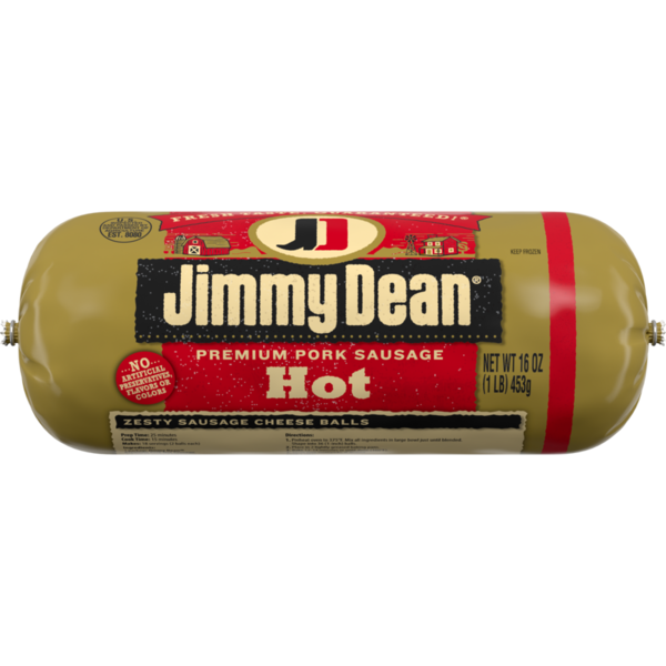 Frozen Breakfast Jimmy Dean Premium Pork Hot Breakfast Sausage Roll, 16 ounce hero