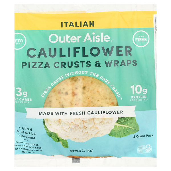 Frozen Pizza Outer Aisle Pizza Crusts & Wraps, Cauliflower, Italian hero