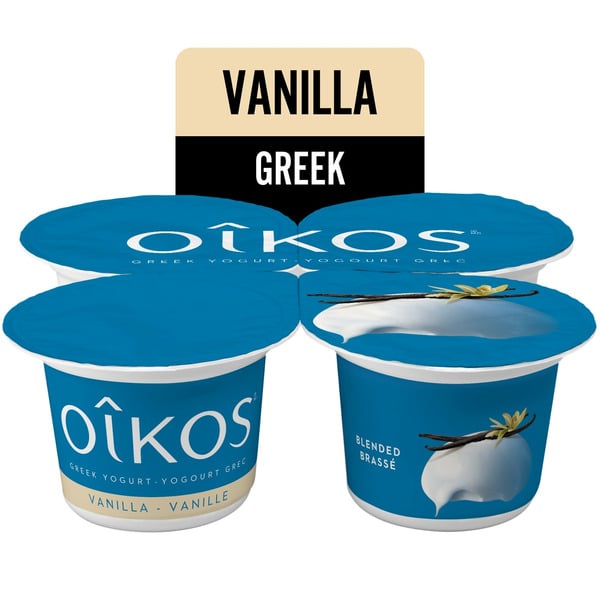 Yogurt Oikos Greek Yogurt, Vanilla Flavour, 2% M.F.,  Blended hero