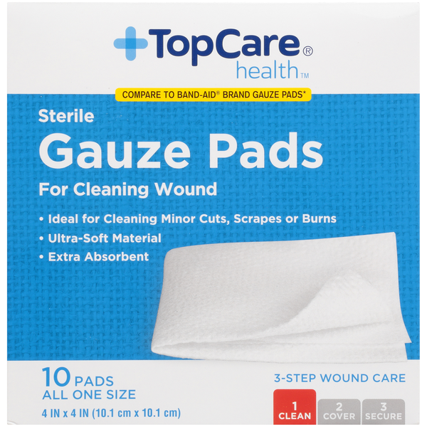 First Aid TopCare Sterile Gauze Pads hero