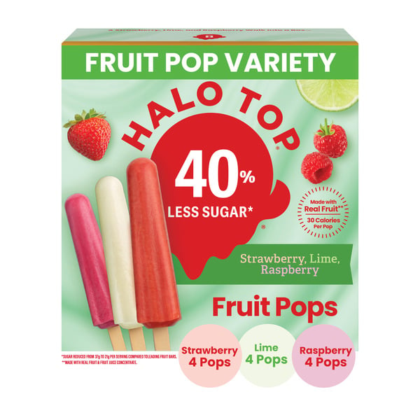 Halo Top Strawberry, Lime and Raspberry Fruit Pops hero