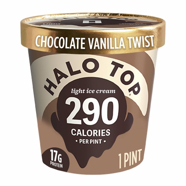 Halo Top Chocolate Vanilla Twist Light Ice Cream Pint hero