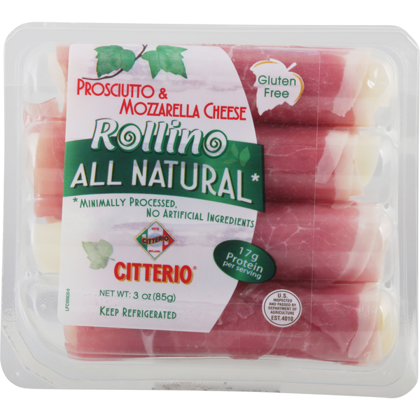 Charcuterie & Cured Meat Citterio Rollino, Prociutto & Mozzarella Cheese hero