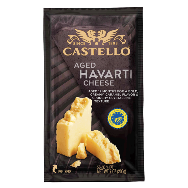 Packaged Cheese Castello Aged Havarti Cheese hero