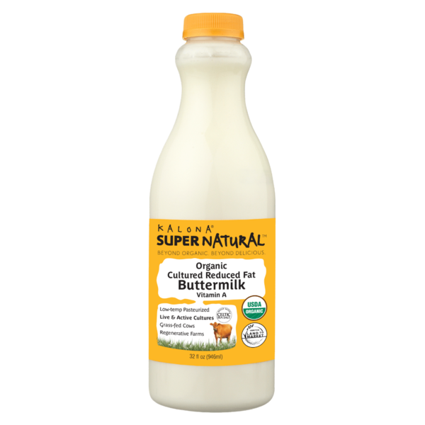 Milk Kalona SuperNatural Organic, Cultured Reduced Fat Buttermilk, Grass-fed Cows hero