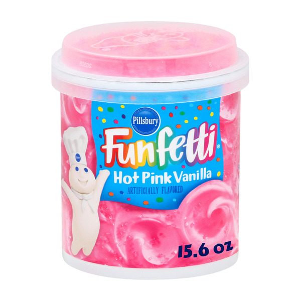 Baking Supplies & Decor Pillsbury Funfetti Hot Pink Vanilla Frosting hero