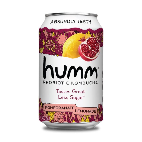 Refrigerated Humm Kombucha Pomegranate Lemonade, Probiotic Kombucha hero