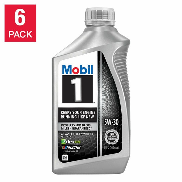 Motor Oil Mobil 5W30 Full Synthetic Motor Oil, 6 x 1 qt hero