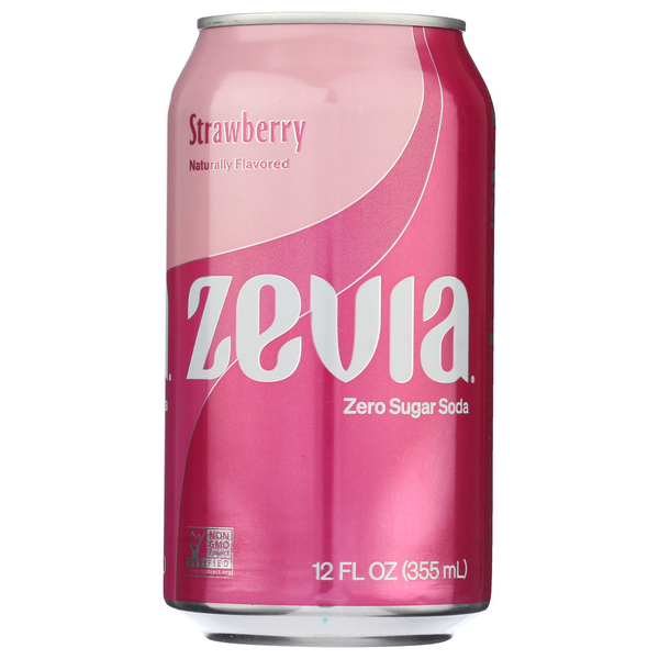 Soft Drinks Zevia Zero Sugar Strawberry Soda hero