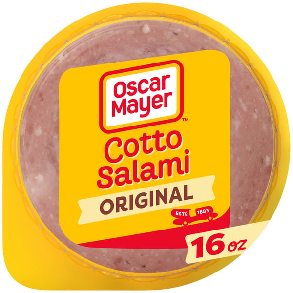 Packaged Lunchmeat Oscar Mayer Cotto Salami Sliced Deli Sandwich Lunch Meat hero