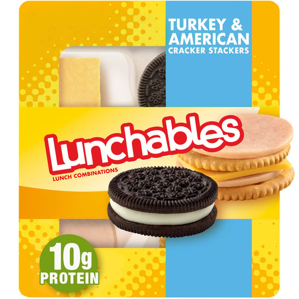 Prepared Meals Lunchables Turkey & American Cheese Cracker Stackers Kids Lunch Snack Kit hero