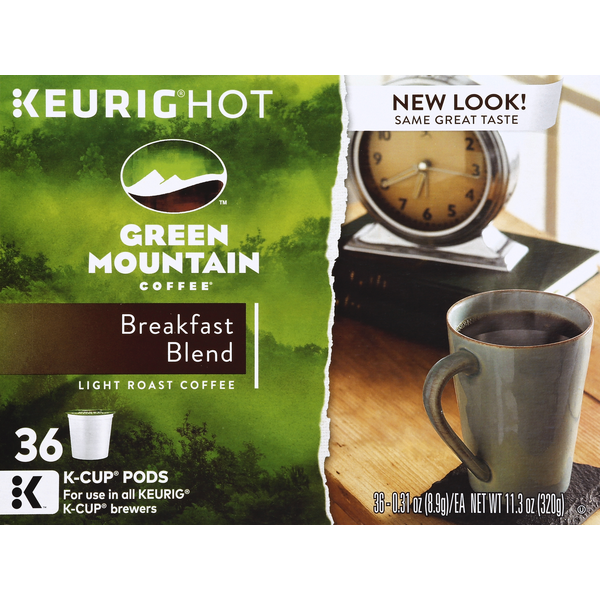 Coffee Green Mountain Nantucket Blend Coffee, Light Roast, Breakfast Blend, K-Cup Pods hero