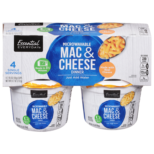 Instant Foods Essential Everyday Mac & Cheese, Dinner, Microwavable hero