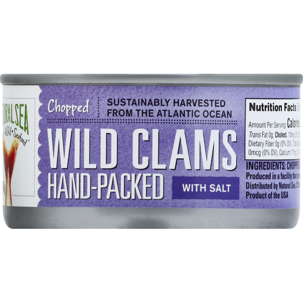 Canned Meat & Seafood NATURAL SEA Wild Clams with Salt, Chopped, Hand-Packed hero